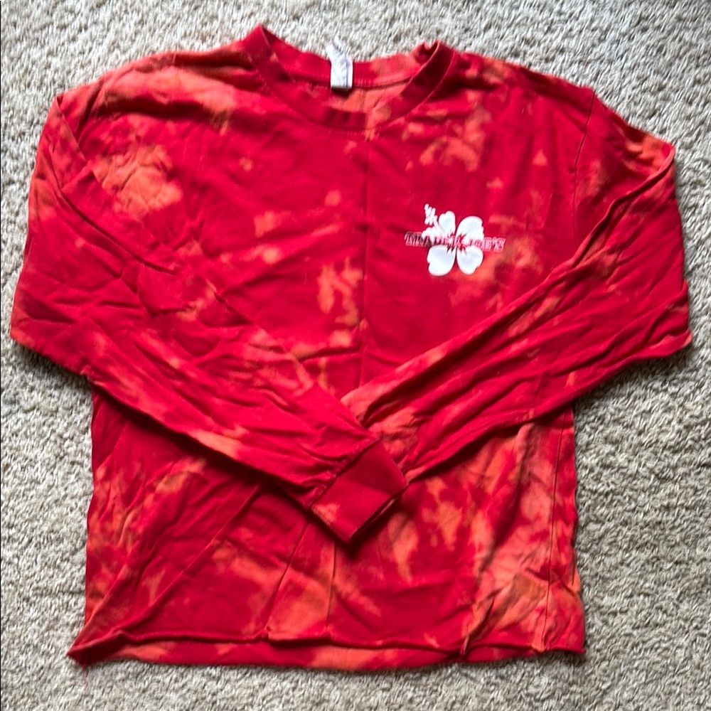 Red Custom Dye Crew Shirt